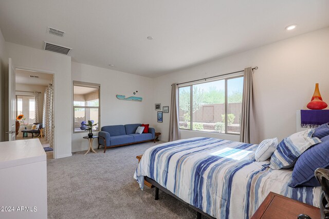 view of carpeted bedroom