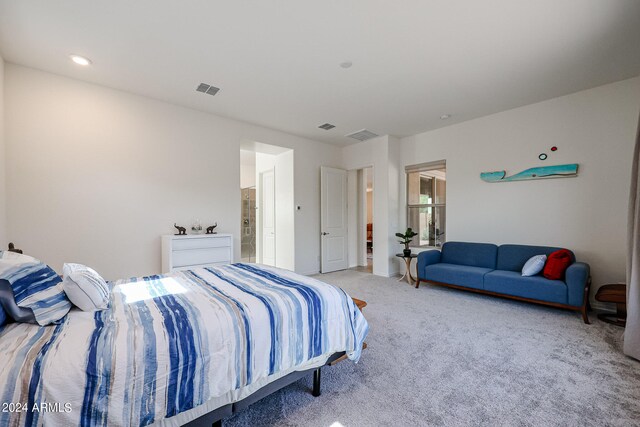 bedroom featuring carpet flooring