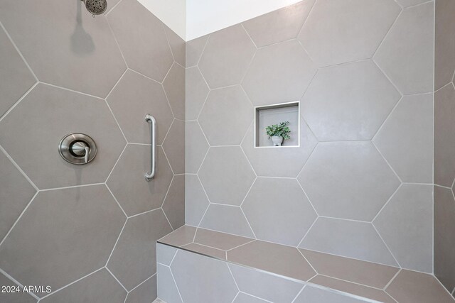 room details with a tile shower