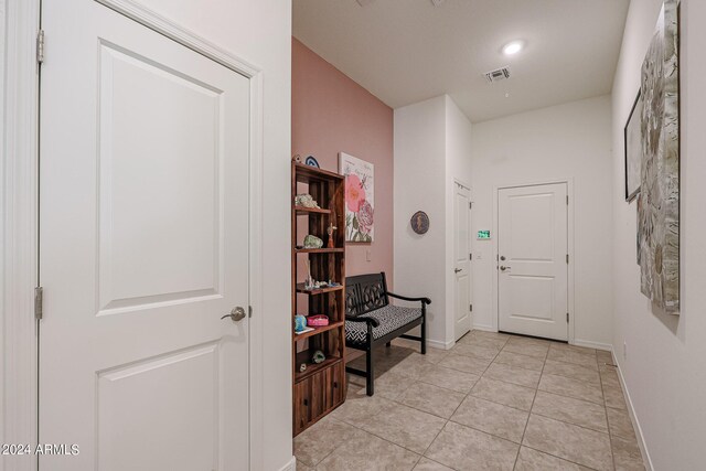 interior space with light tile patterned flooring