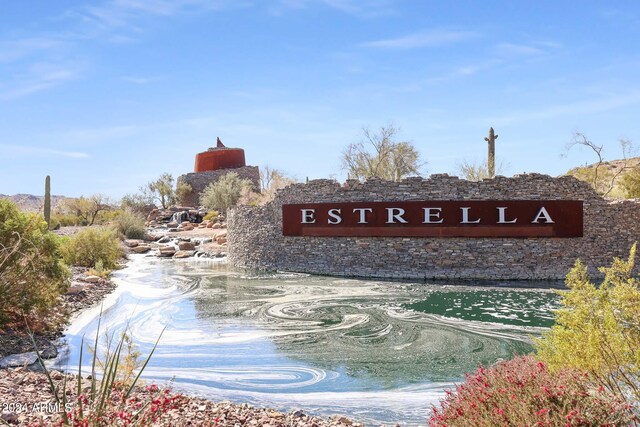 view of community sign