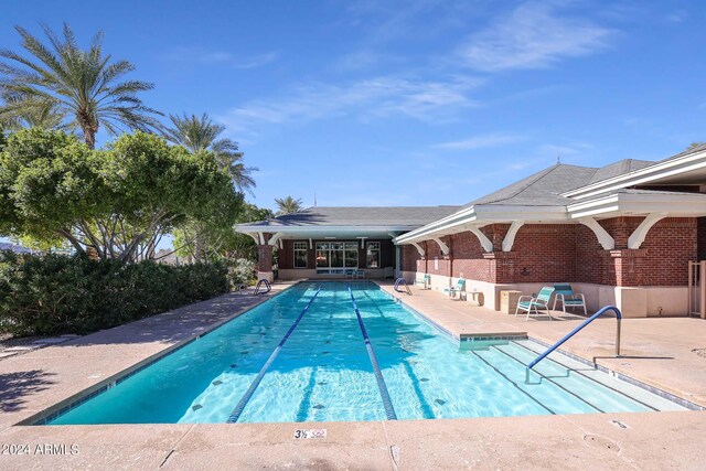 view of pool with a patio area