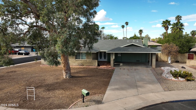 view of ranch-style house