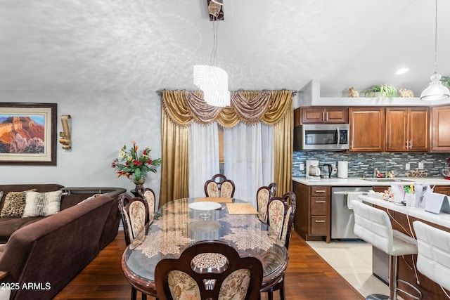 view of tiled dining area