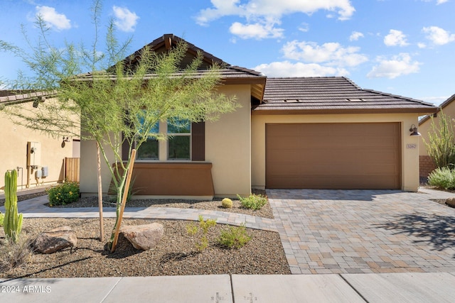 view of front of home featuring a garage