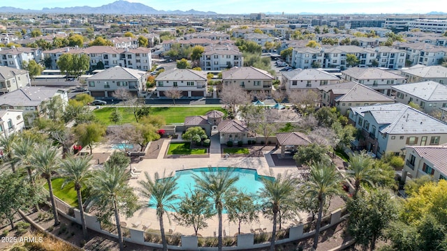 aerial view featuring a mountain view