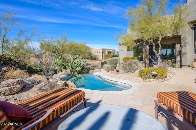 view of pool with a patio area