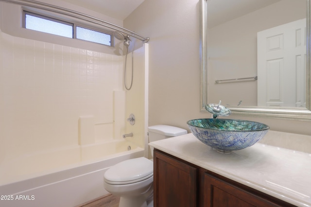 1563 E Peregrine Trl, Casa Grande, AZ 85122 - full bathroom with vanity, toilet, and shower / washtub combination