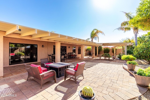 view of patio / terrace with a pergola