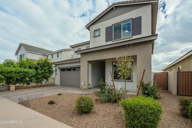 view of front of home featuring a garage