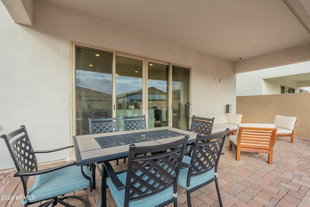 view of patio with outdoor lounge area