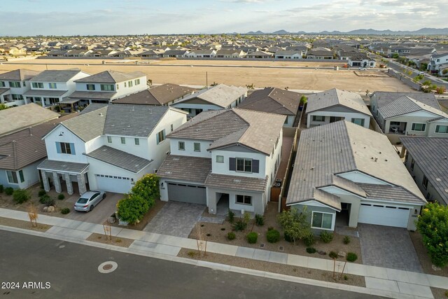 bird's eye view with a mountain view