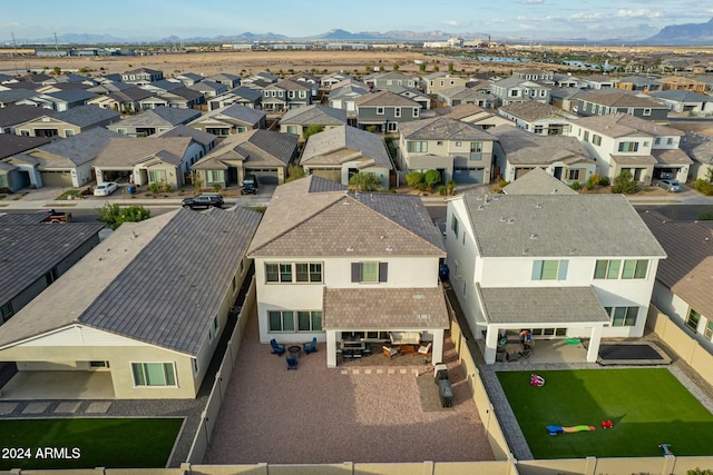 bird's eye view featuring a mountain view