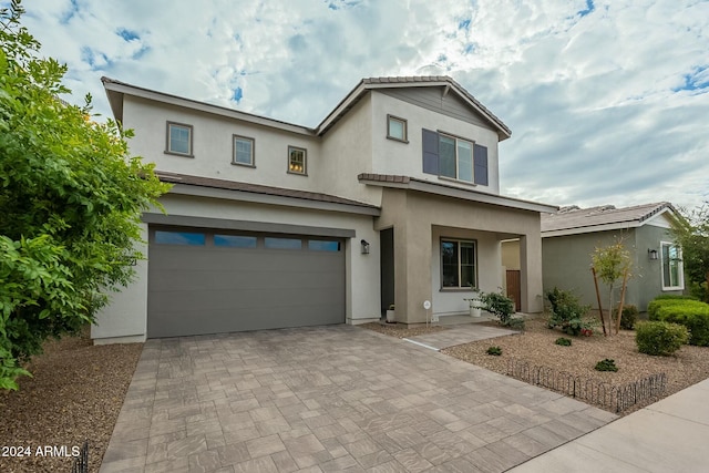 view of front of house featuring a garage