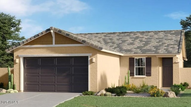 12438 E Verbina Ln, Florence, AZ 85132 - view of front of home featuring stucco siding, driveway, and a garage