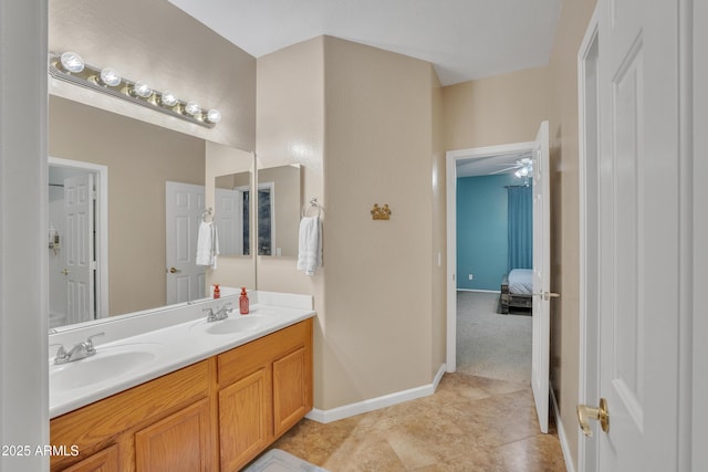 2642 S Joplin, Mesa, AZ 85209 - bathroom featuring double vanity, ensuite bathroom, and tile patterned floors