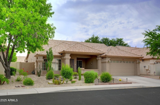 5451 W Folley St, Chandler, AZ 85226 - mediterranean / spanish home with stucco siding, an attached garage, driveway, and a tile roof