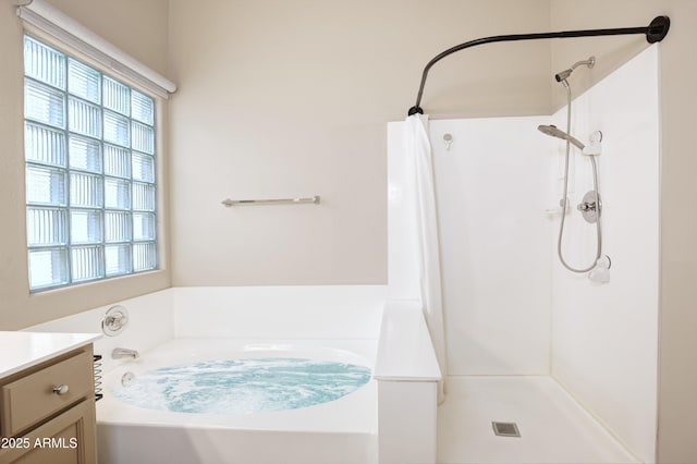5451 W Folley St, Chandler, AZ 85226 - bathroom with vanity, a shower, and a garden tub