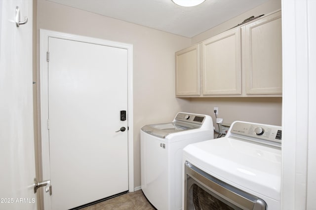 5451 W Folley St, Chandler, AZ 85226 - laundry room featuring cabinet space, independent washer and dryer, and light tile patterned flooring
