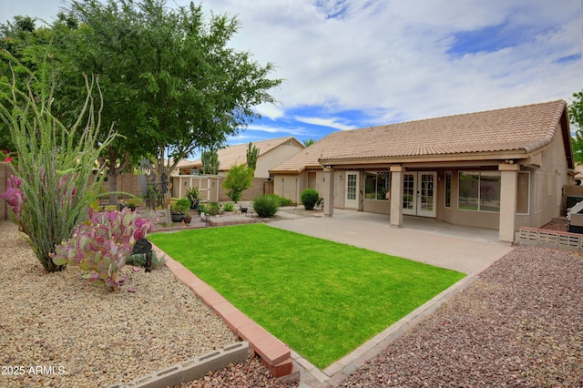 5451 W Folley St, Chandler, AZ 85226 - view of yard featuring french doors and a patio