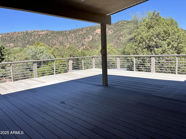 2160 S Moonlight Dr, Star Valley, AZ 85541 - wooden terrace featuring a forest view