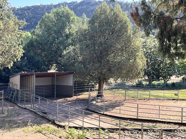 2160 S Moonlight Dr, Star Valley, AZ 85541 - view of yard featuring an exterior structure, a mountain view, and an outdoor structure