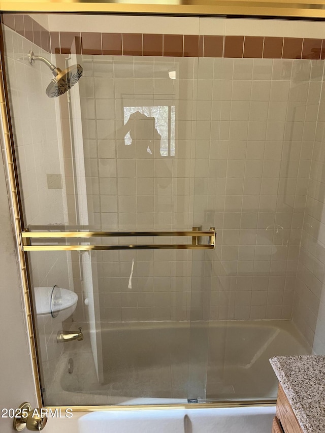 2160 S Moonlight Dr, Star Valley, AZ 85541 - bathroom with shower / bath combination with glass door and vanity