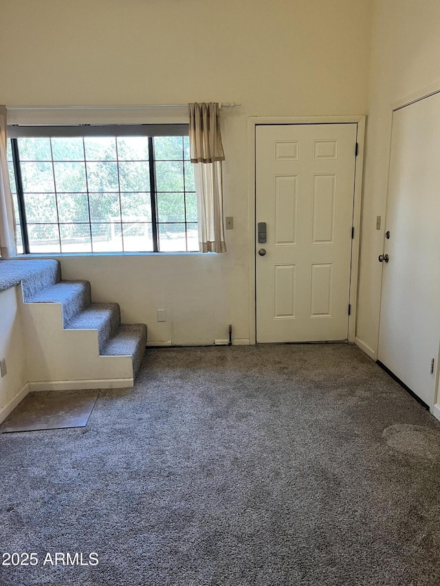 2160 S Moonlight Dr, Star Valley, AZ 85541 - carpeted entryway featuring stairs and baseboards