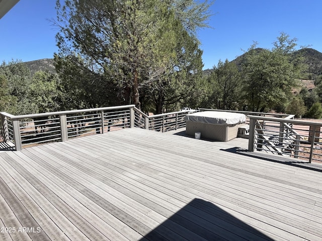 2160 S Moonlight Dr, Star Valley, AZ 85541 - wooden deck featuring a mountain view