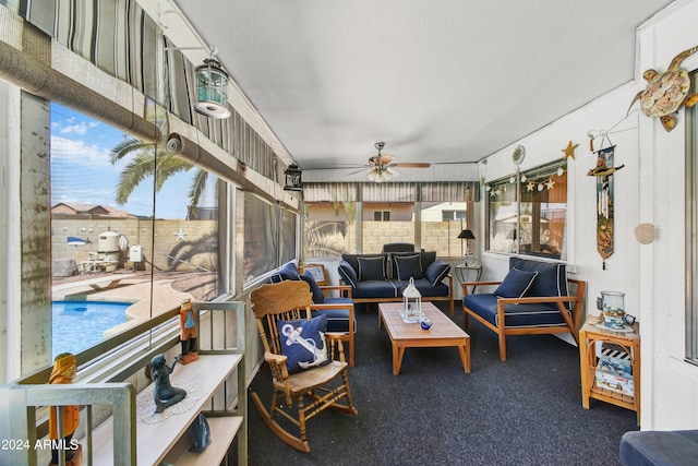 11630 N 74th Dr, Peoria, AZ 85345 - sunroom with an outdoor hangout area and ceiling fan