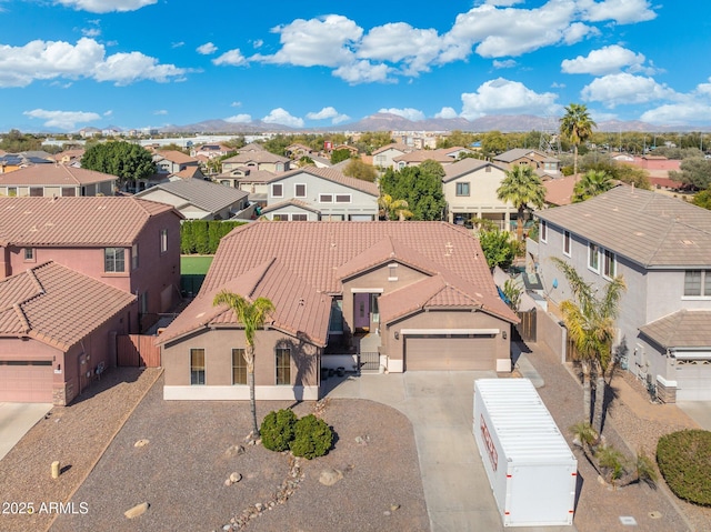 10722 E Keats Ave, Mesa, AZ 85209 - drone / aerial view with a residential view and a mountain view