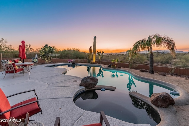 43638 N 22nd St, New River, AZ 85087 - view of pool featuring a patio and a fenced backyard