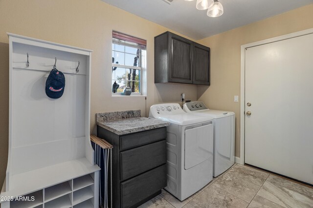 43638 N 22nd St, New River, AZ 85087 - laundry room featuring cabinet space and washer and dryer
