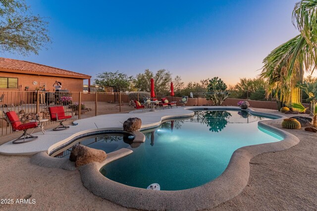 43638 N 22nd St, New River, AZ 85087 - view of swimming pool featuring a patio area and a fenced backyard