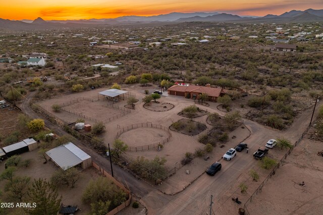 43638 N 22nd St, New River, AZ 85087 - aerial view at dusk of a mountain view