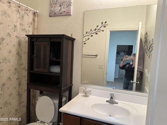 24645 W Atlanta Ave, Buckeye, AZ 85326 - bathroom featuring vanity and a shower with shower curtain