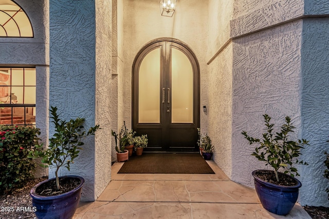 5602 W Alameda Rd, Glendale, AZ 85310 - doorway to property with stucco siding and french doors