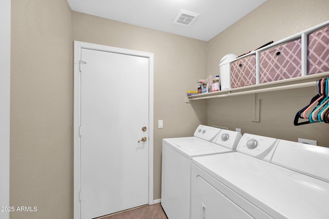 1144 E Nunneley Rd, Gilbert, AZ 85296 - laundry area with washer and dryer and light tile patterned flooring