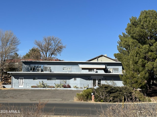 view of front of home with central AC unit