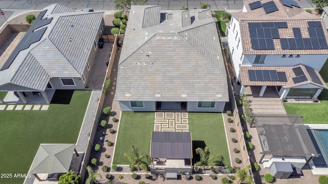 bird's eye view with a residential view