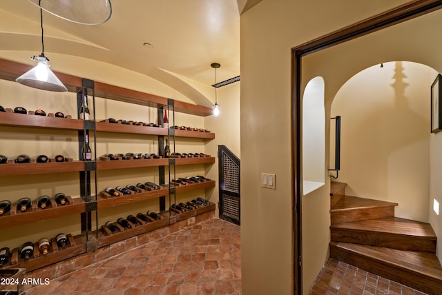 view of wine room