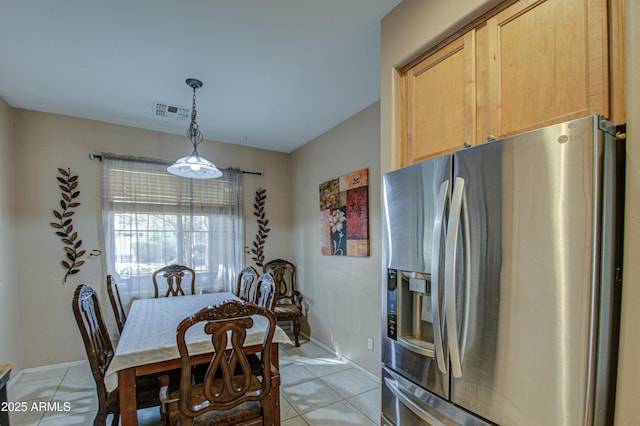 view of tiled dining area