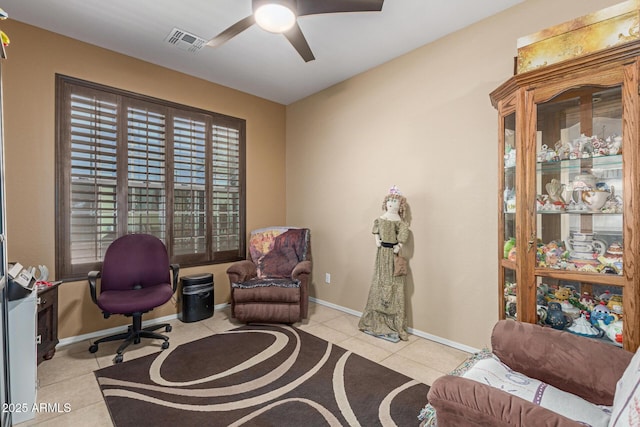16259 W Papago St, Goodyear, AZ 85338 - tiled office space with a ceiling fan and baseboards