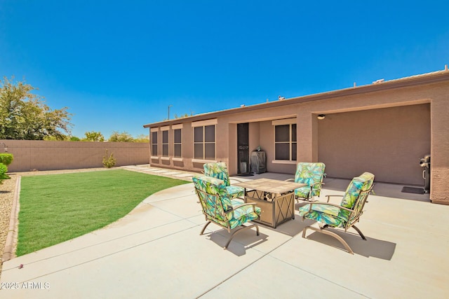 16259 W Papago St, Goodyear, AZ 85338 - fenced backyard featuring a patio area and outdoor dining space