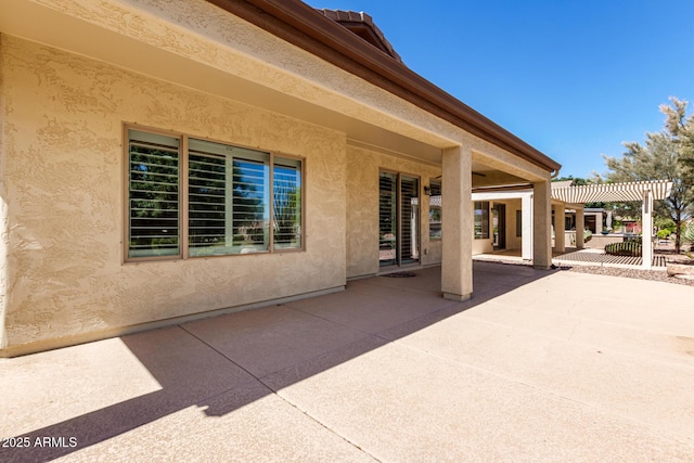 view of patio with a pergola