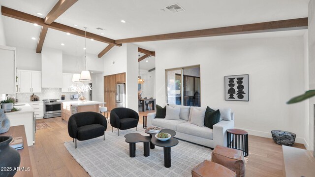 5103 E Juniper Ave, Scottsdale, AZ 85254 - living room featuring recessed lighting, light wood-style floors, and baseboards