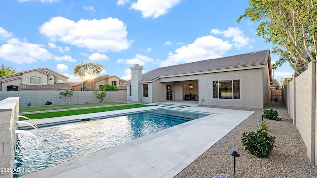 5103 E Juniper Ave, Scottsdale, AZ 85254 - view of pool with a patio area and a fenced backyard
