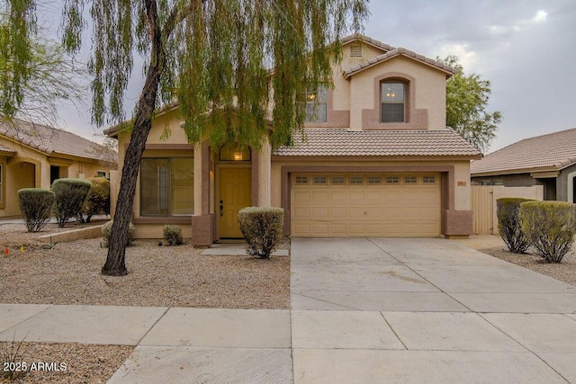 view of front of house featuring a garage