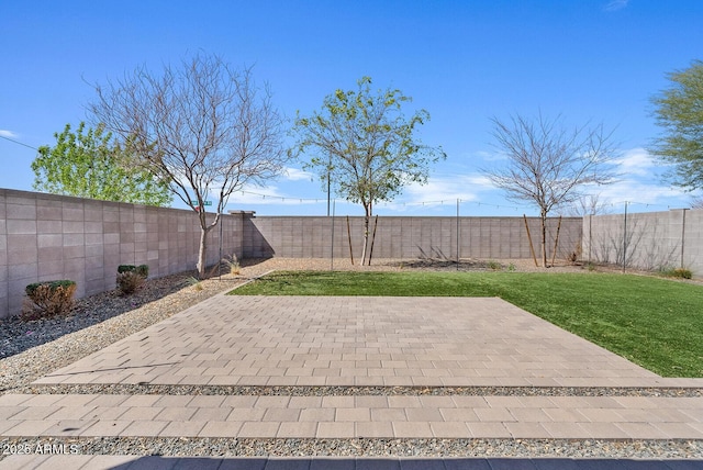 view of patio / terrace featuring a fenced backyard