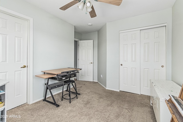 6422 W Range Mule Dr, Phoenix, AZ 85083 - carpeted office space with ceiling fan and baseboards